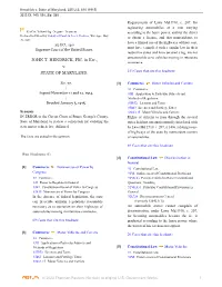 JOHN T. HENDRICK, Plff. in Err., V. STATE of MARYLAND