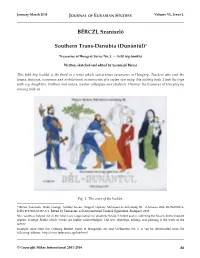 JOURNAL of EURASIAN STUDIES Volume VI., Issue 1
