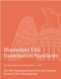 Mississippi Title Examination Standards