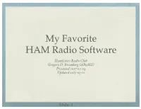 My Favorite HAM Radio Software