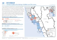 MYANMAR Civilians Displaced by ﬁghting in Rakhine and Chin States As of 1 December 2019