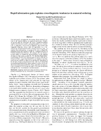 Rapid Information Gain Explains Cross-Linguistic Tendencies In