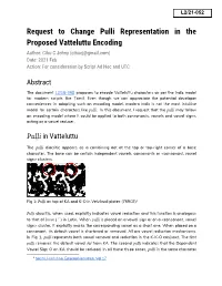 Request to Change Pulli Representation in the Proposed