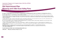 Site Improvement Plan Waveney and Little Ouse Valley Fens