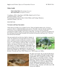 Species of Conservation Concern SC SWAP 2015