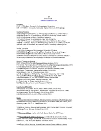 Steven Feld CV