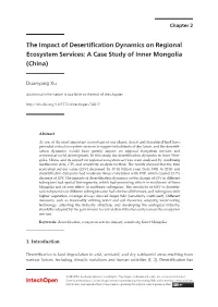 The Impact of Desertification Dynamics on Regional Ecosystem Services: a Case Study of Inner Mongolia (China)