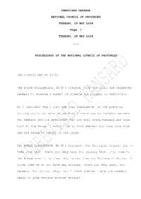 Unrevised Hansard