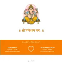 Vedic Matching Horoscope