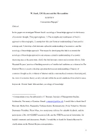 W. Stark, J.M. Keynes and the Mercantilists 30/09/2019