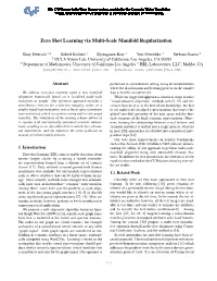 Zero Shot Learning Via Multi-Scale Manifold Regularization