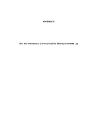 APPENDIX H U.S. and International Currency Usability Testing