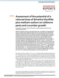 Assessment of the Potential of a Reduced Dose of Dimethyl Disulfide