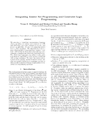 Integrating Answer Set Programming and Constraint Logic Programming
