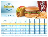 Nutritional Information