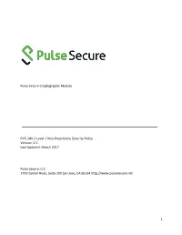 Pulse Secure Cryptomod Security Policy