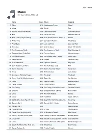 Apple Store Track List
