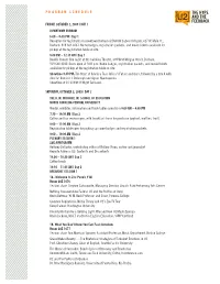 Program Schedule