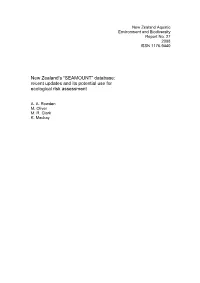 “SEAMOUNT” Database: Recent Updates and Its Potential Use for Ecological Risk Assessment