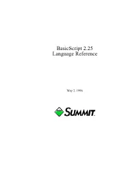 Basicscript 2.25 Language Reference