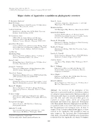 Major Clades of Agaricales: a Multilocus Phylogenetic Overview