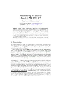 Reconsidering the Security Bound of AES-GCM-SIV