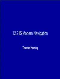12.215 Modern Navigation