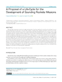 A Proposal of a Life-Cycle for the Development of Sounding Rockets Missions