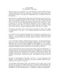 Bereshit 2004: the Importance of Questions