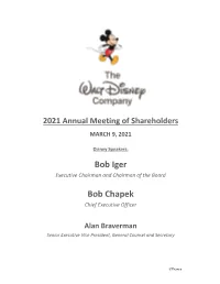 Bob Iger Bob Chapek