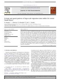 Ecology and Spatial Patterns of Large-Scale Vegetation Units Within the Central Namib Desert