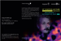 Flyer Einstein Lecture 2019