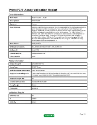 Primepcr™Assay Validation Report
