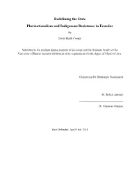 Redefining the State Plurinationalism and Indigenous Resistance in Ecuador