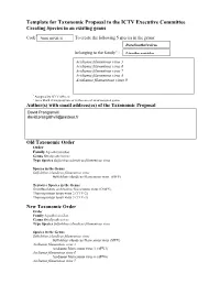 Template for Taxonomic Proposal to the ICTV Executive Committee Creating Species in an Existing Genus