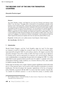 The Welfare Cost of the Emu for Transition Countries