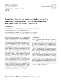 Comparing Historical and Modern Methods of Sea Surface Temperature