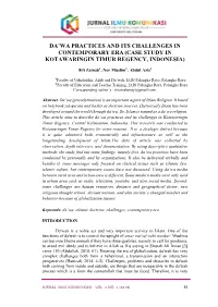 Da'wa Practices and Its Challenges In