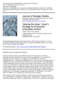 'Mowing the Grass': Israel'sstrategy for Protracted Intractable Conflict
