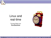 Real-Time in Embedded Linux Systems
