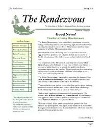 Spring 2020 the Rendezvous the Newsletter of the Rocky Mountain Forest Service Association