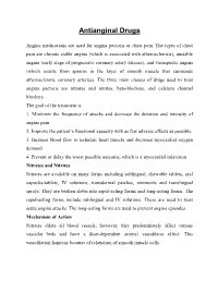 Antianginal Drugs