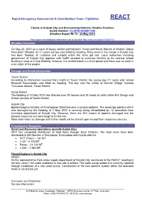 Khatlon Flood Sitrep