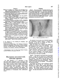Micropenis Associated with Testicular Agenesis