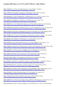 Organize PDF Index at 13;33;19 on 09/17/2016 By; Vilma Winters