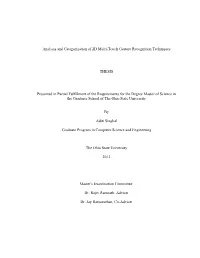Analysis and Categorization of 2D Multi-Touch Gesture Recognition Techniques THESIS Presented in Partial Fulfillment of the Requ