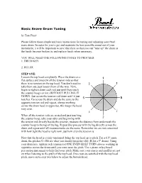 Basic Snare Drum Tuning