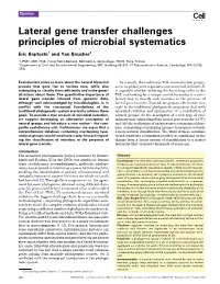 Lateral Gene Transfer Challenges Principles of Microbial Systematics