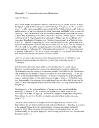 Theosophy: a Historical Analysis and Refutation