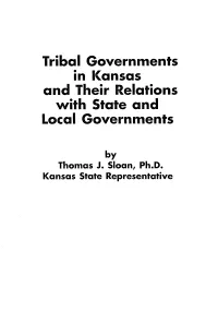 Tribal Governments in Kansas and Their Relations with State and Local Governments